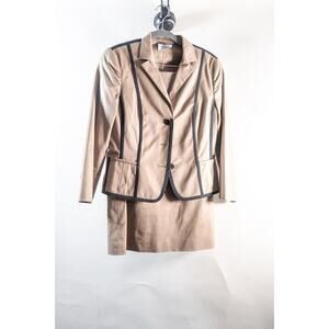 Akris Punto Women Suit Set khaki with Black Stripe US size 6